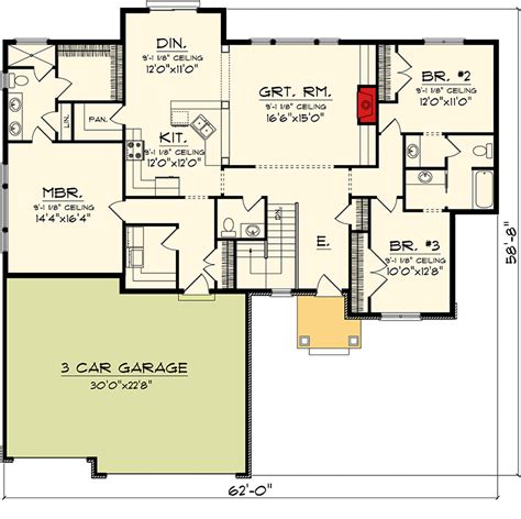 Craftsman Ranch Home with Video - 89866AH | Architectural Designs - House Plans