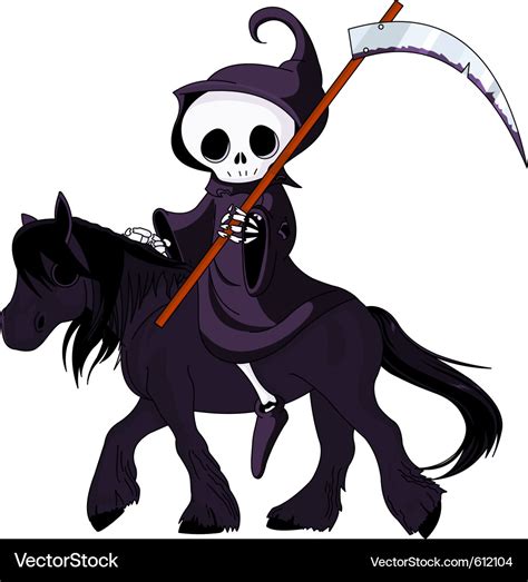 Grim reaper cartoon Royalty Free Vector Image - VectorStock