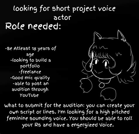 [Voice Acting]Looking for Voice actor (FREE) (SMALL PROJECT) - Help ...