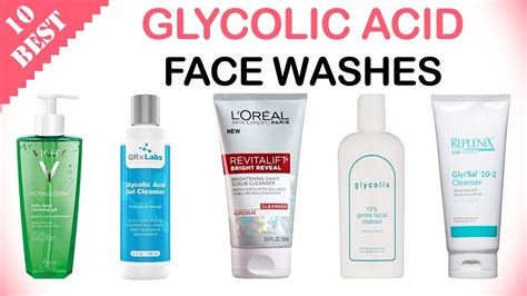 10 Best Glycolic Acid Face Washes | Best Facial Cleanser for Bright Clean Skin - YouTube