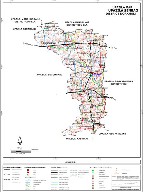 Mouza Map & 3 Detailed Maps of Senbag Upazila, Noakhali, Bangladesh ...