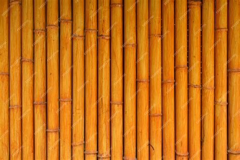 Premium Photo | Orange bamboo fence texture bamboo background