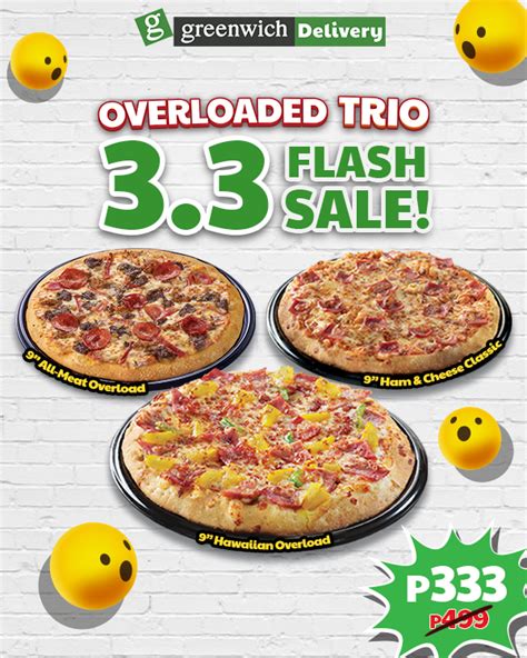 Greenwich Overload Trio 3.3 Flash Sale – 3 Pizzas for P333 – PROUD KURIPOT