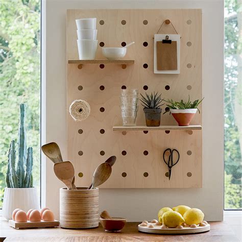 Peg-it-all Little Pegboard: Wall-mounted Storage Panel in natural ...