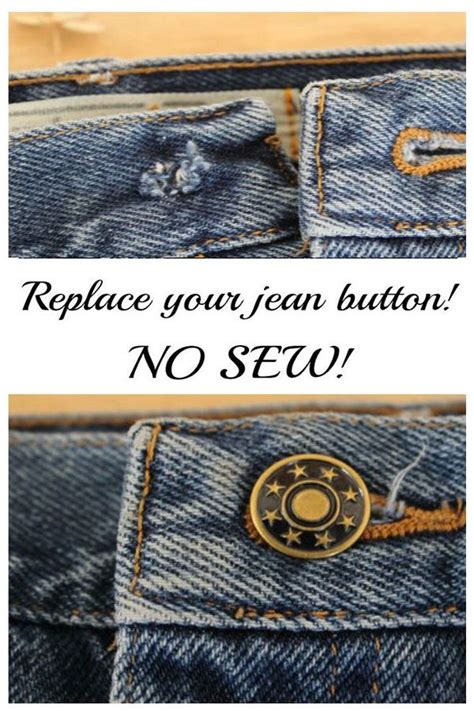 How to fix a button on jeans. | Overalls buttons, Sewing a button, Buttons