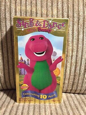 BARNEY - SING and Dance With Barney (VHS, 1999) Celebrating 10 Years ...