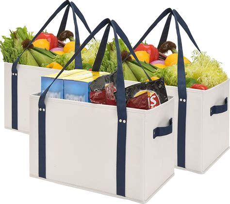 Reusable Grocery Bags, Collapsible Shopping Bag, Heavy Duty Grocery ...