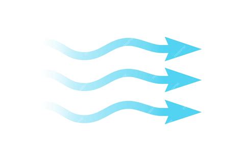 Premium Vector | Air flow Blue arrow showing direction of air movement Wind direction arrow Blue ...