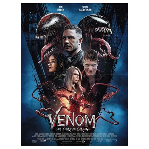 VENOM LET THERE BE CARNAGE French Movie Poster - 15x21 in. - 2021