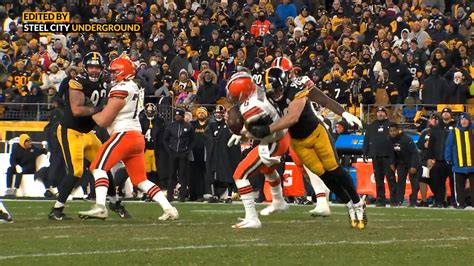 Plays of the Year: T.J. Watt tattoos Baker Mayfield for fourth sack of the game - Steel City ...