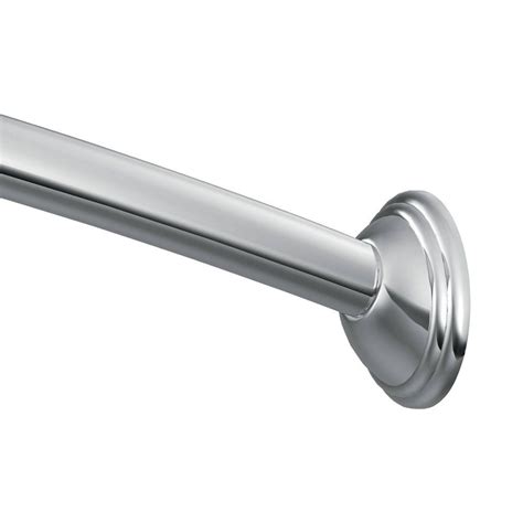 MOEN 60 in. Decorative Curved Shower Rod in Chrome-CSR2155CH - The Home ...