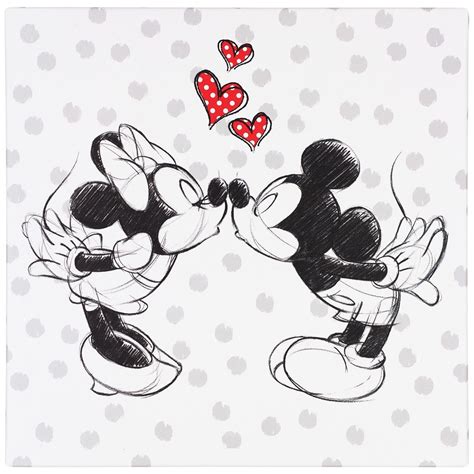 Mickey And Minnie Mouse Kissing Wallpaper