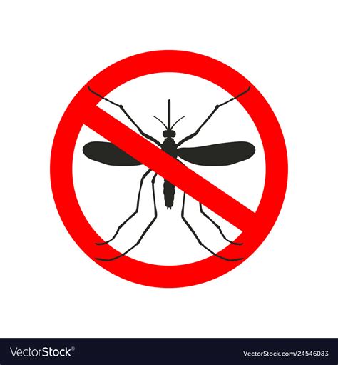 Mosquito icon flat icon isolated on the white Vector Image