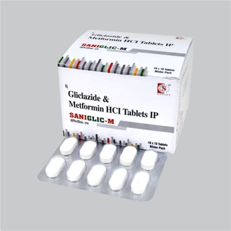 Gliclazide 80mg + Metformin HCL 500mg Tablet Manufacturer and Supplier