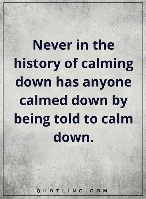 funny quotes Never in the history of calming down has anyone calmed ...