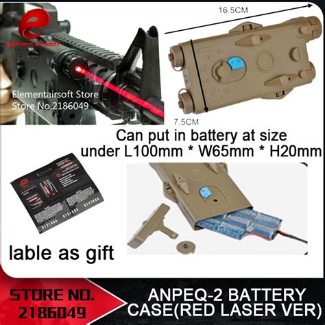 Aliexpress.com : Buy Element Airsoft AN/PEQ 2 Battery Case Red laser Version No function PEQ box ...