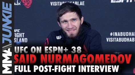 Said Nurmagomedov happy with 51-second knockout | UFC on ESPN+ 38 post ...