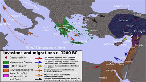 Bronze Age Mediterranean Invasions & Migrations (Illustration) - Ancient History Encyclopedia