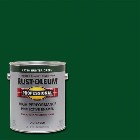 Rust-Oleum Professional 1 gal. High Performance Protective Enamel Gloss Hunter Green Oil-Based ...