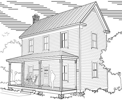 Two Story 16′ x 32′ Virginia Farmhouse House Plans – Project Small House