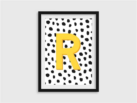 Custom Letter Art Print Monogram Print Personalised Gift - Etsy