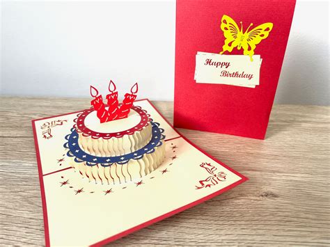 3D Pop Up Card Birthday Cake