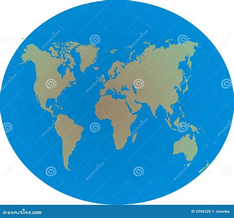 World Map On Globe Stock Photo - Image: 2096320