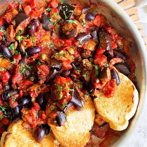 Eggplant caponata is an easy Sicilian appetizer that's full of flavor ...