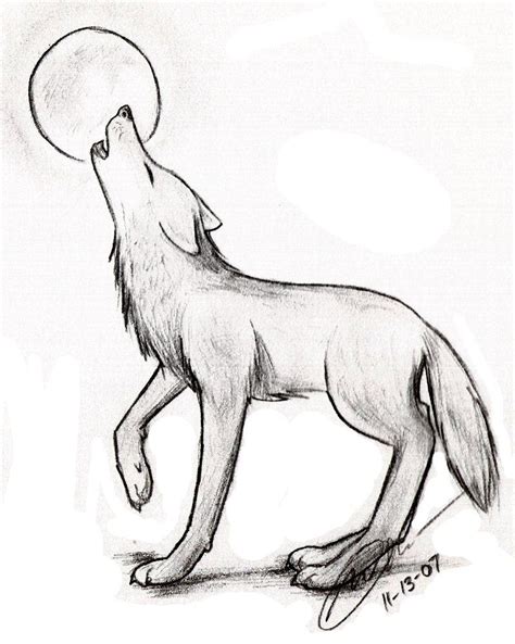 Find some pencil drawings of wolves along with an outline for practice. Description from ...