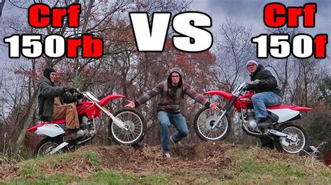 Crf150r VS Crf150f ! (Race, Wheelies, Jumps, Sound, Review) - YouTube