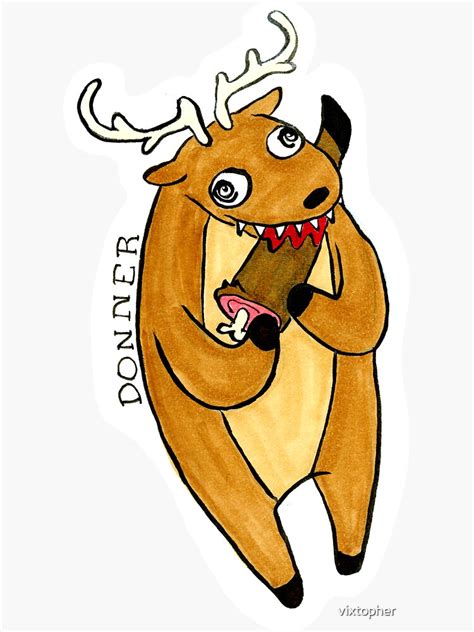 "Santa's Reindeer - Donner by VIXTOPHER" Sticker for Sale by vixtopher ...