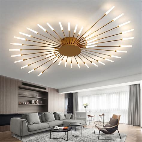 JAYMP Ceiling Light Modern Flower Shape Ceiling Lamp for Living Room ...