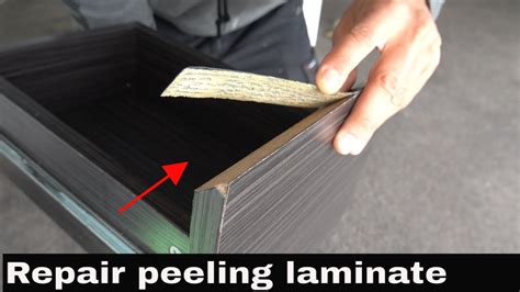 How to fix peeling laminate edging - YouTube