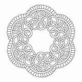 Celtic Knot Coloring Book Mandala Design Vector  42384417 sketch template