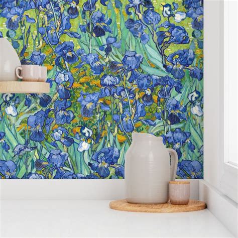 Vincent Van Gogh Irises Large Wallpaper | Spoonflower