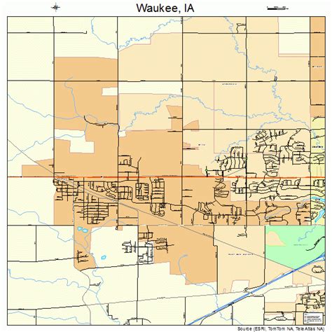 Waukee Iowa Street Map 1982695