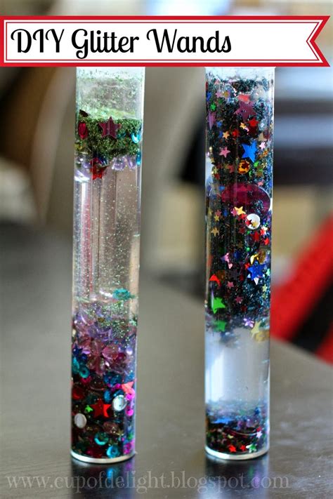 Cup of Delight: DIY Glitter Wands (Cheap Kid fun!) {Delightfully Creative} | Glitter diy, Crafts ...