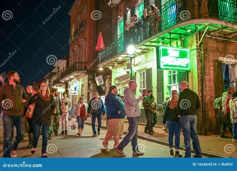 Bourbon Street by night editorial photo. Image of landmark - 163464216