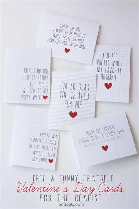 Printable Funny Valentine's Day Cards - landeelu.com