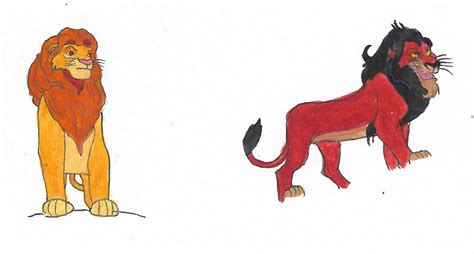 Simba and Scar by brazilianferalcat on DeviantArt