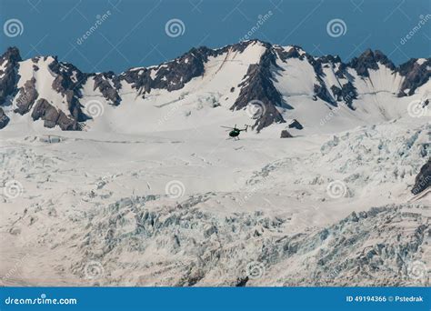 Helicopter Landing on Franz Josef Glacier Stock Photo - Image of wilderness, peaks: 49194366