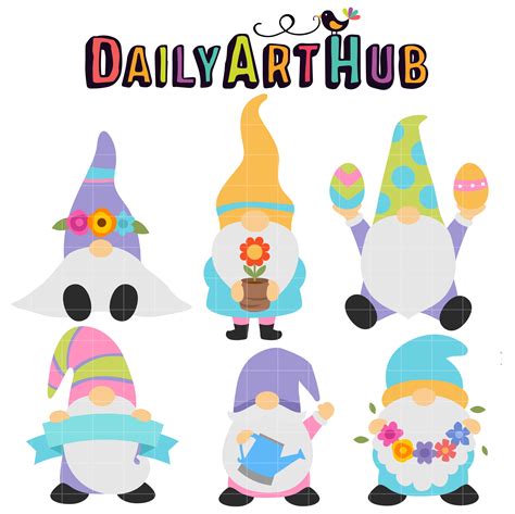 Spring Gnomes Clip Art Set – Daily Art Hub – Free Clip Art Everyday