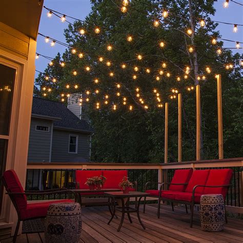 How To Support Patio String Lights Without Trees - Patio Ideas