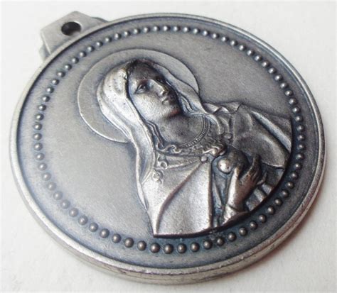 THE IMMACULATE HEART OF MARY – BEAUTIFUL VINTAGE MEDAL - Artefacts-Collector