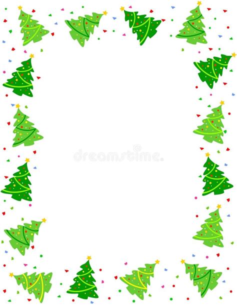 Christmas Tree border stock vector. Illustration of bulbs - 11217654