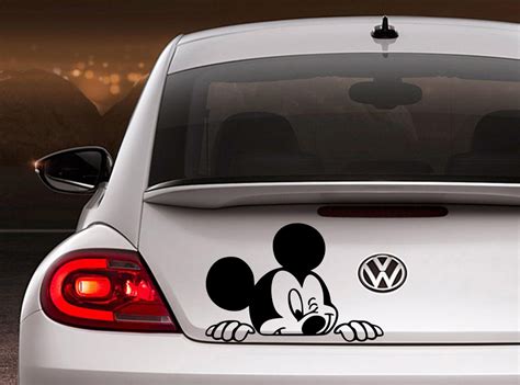 Inspired Mickey Mouse Car Decal Macbook Vinyl by BoomStickers