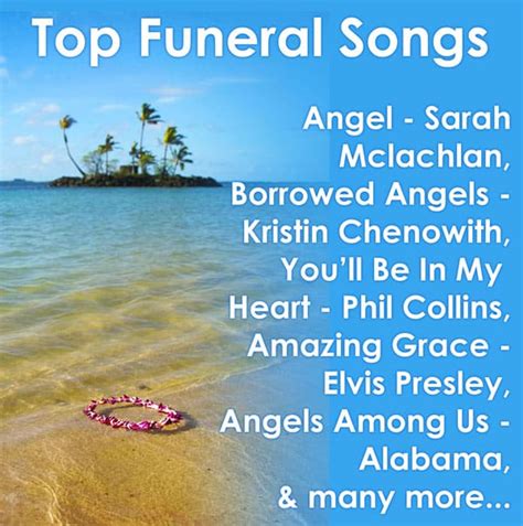 Funeral Songs, memorial service songs and lyrics, Life Celebration music.