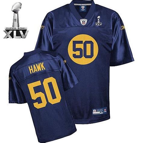 Packers #50 A.J. Hawk Blue Super Bowl XLV Stitched NFL Jersey | Nfl ...