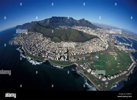 Aerial view of Cape Town under blue sky, Cape Town, South Africa, Africa Stock Photo - Alamy