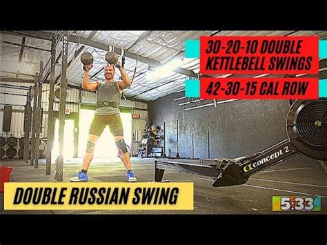 Double Russian Kettlebell Swing WORKOUT | 30-20-10 #crossfitwod | Kettlebell swings, Russian ...